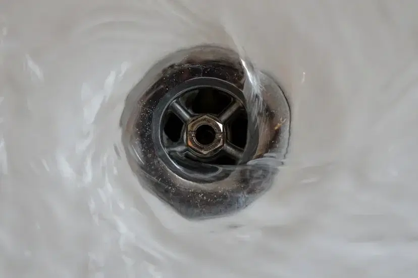 Dirty bathroom sink drain opening