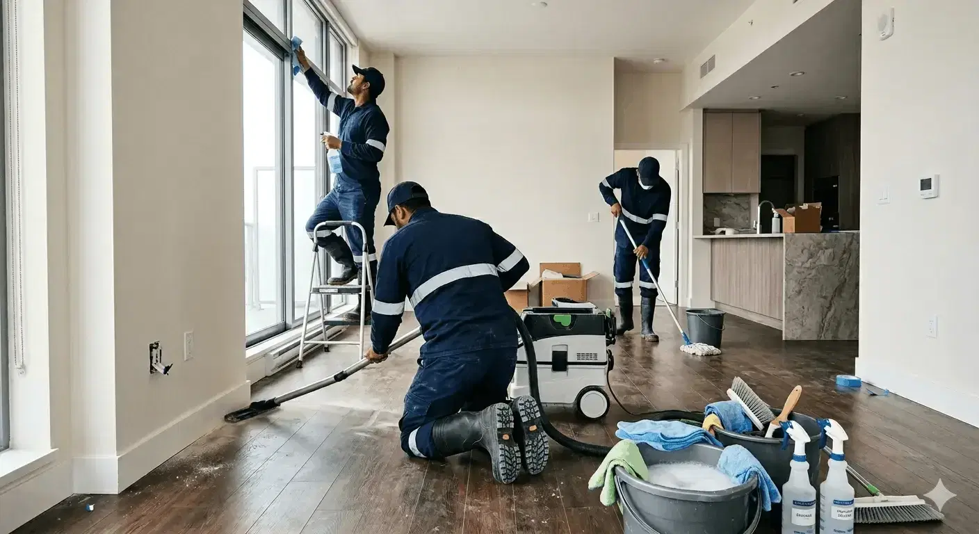 Post-construction cleaning in Ottawa — sparkling clean new home after renovation dust removal