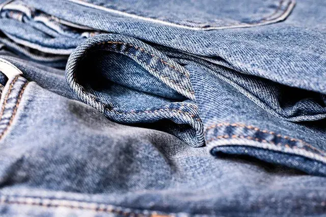 Close-up of denim fabric texture, representing a common surface for gum stains