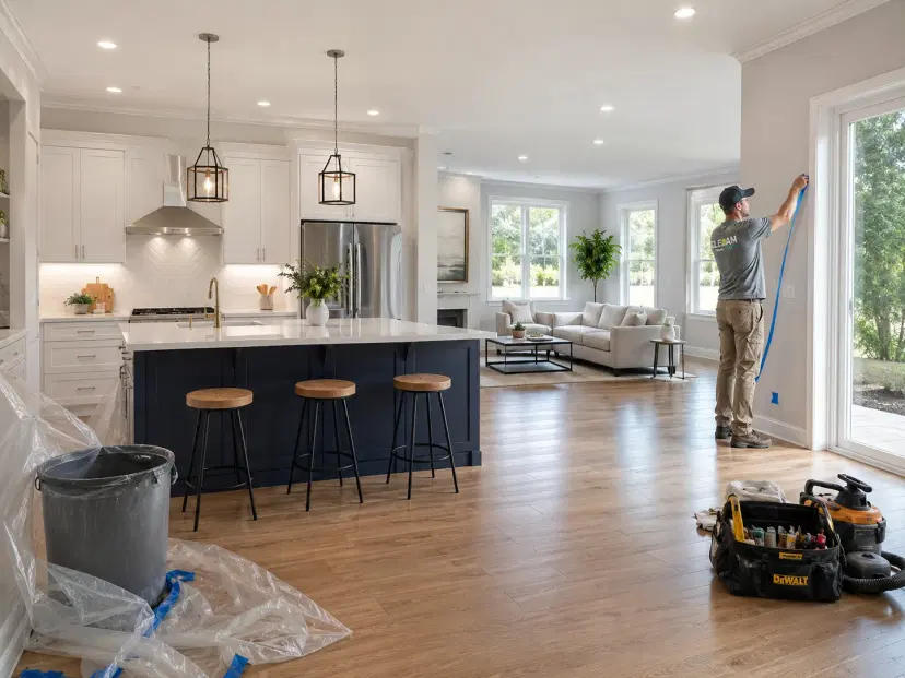 Post-renovation finish in modern kitchen
