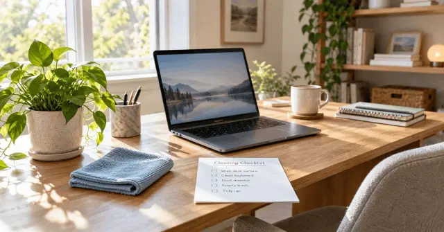 Home Office Cleaning Checklist for Remote Workers