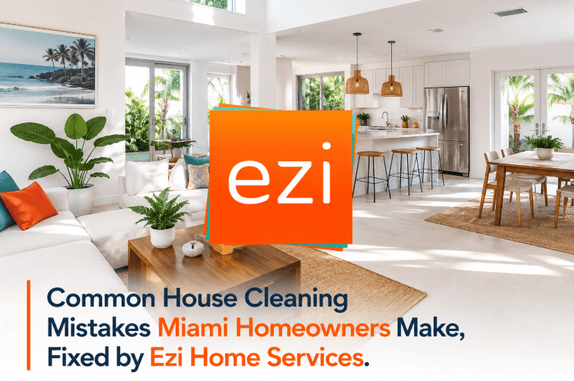 Cleaning professional demonstrating correct technique in a Miami home