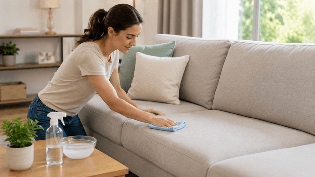 How to Clean a Fabric Sofa and Couch at Home
