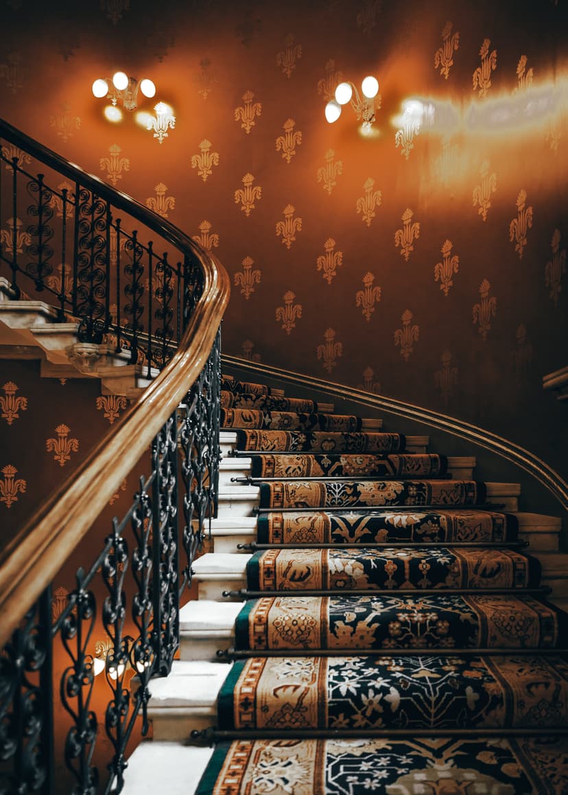 carpet cleaning on a staircase in a home