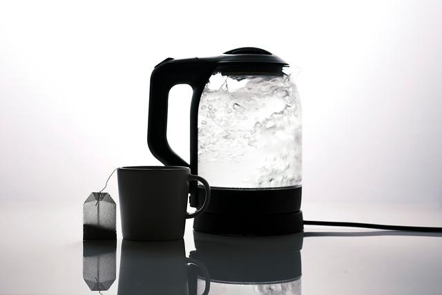Electric kettle on a kitchen counter