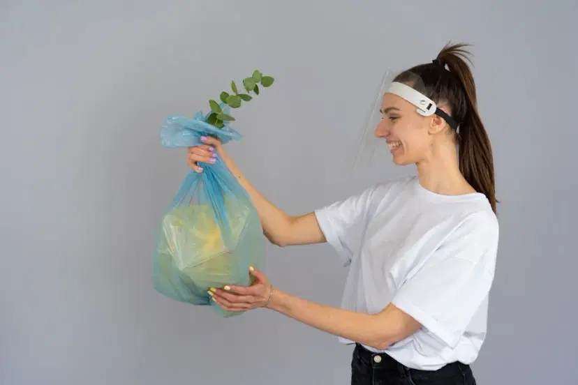 High-quality stock photograph by Mikhail Nilov perfect for articles about green, eco, friendly, cleaning